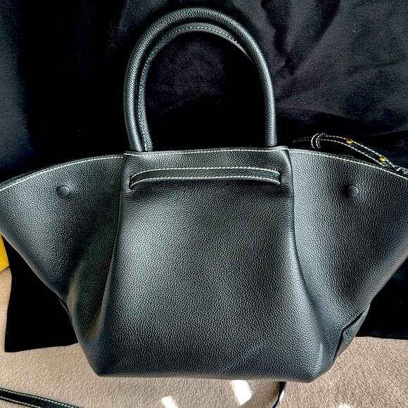 DeMellier The Midi New York Black Small Grain Leather Handbag - Picture 6 of 10